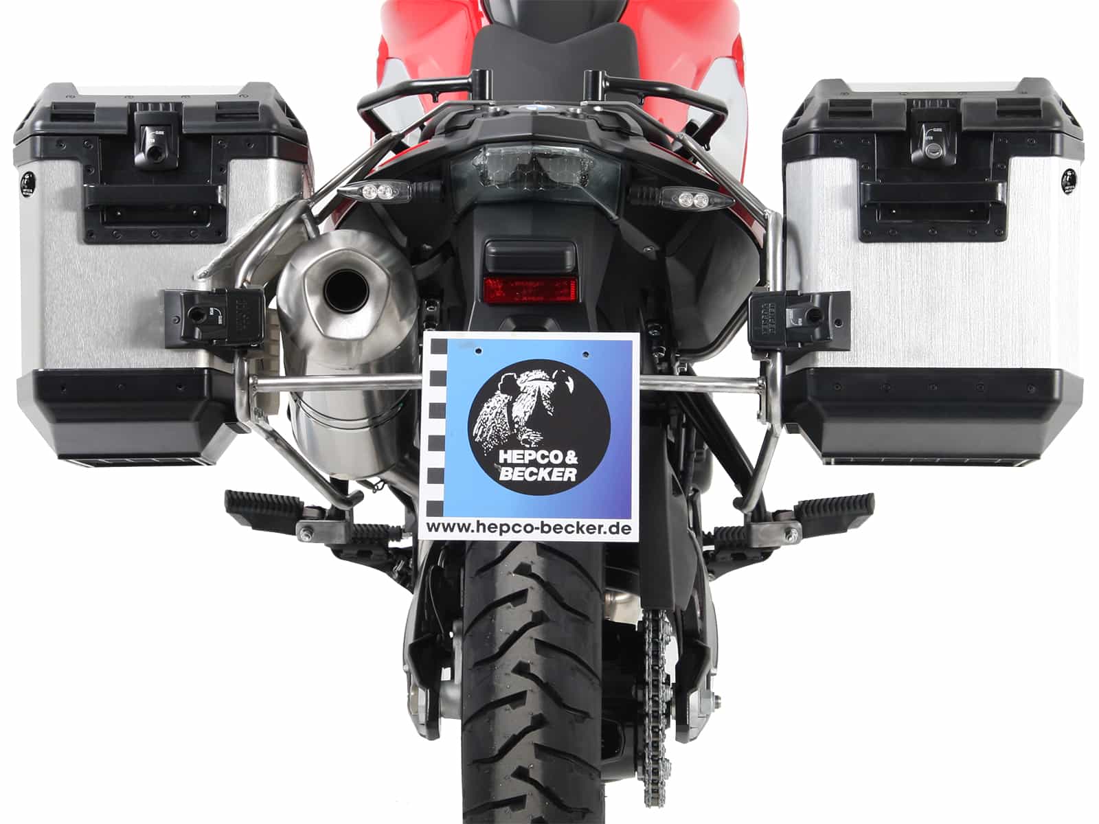 Sidecarrier Cutout stainless steel incl. Xplorer sideboxes silver for BMW F 800 GS (2008-2018)
