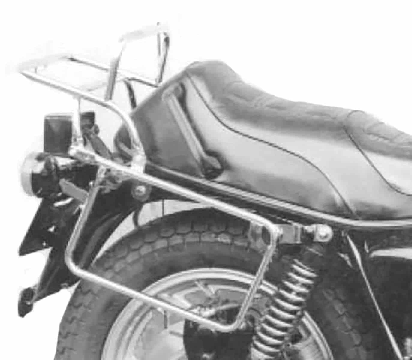 Complete carrier set (side- and topcase carrier) black for Yamaha XS 1100 S (1981-1982)