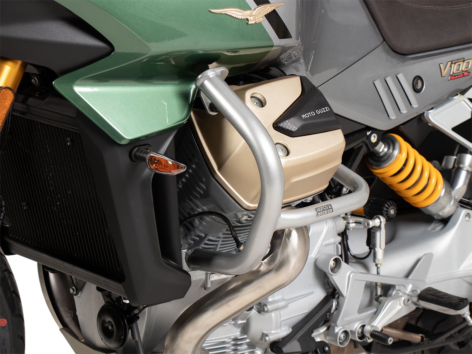 Engine protection bar silver for Moto Guzzi V100 Mandello / S (2022-) Kopie