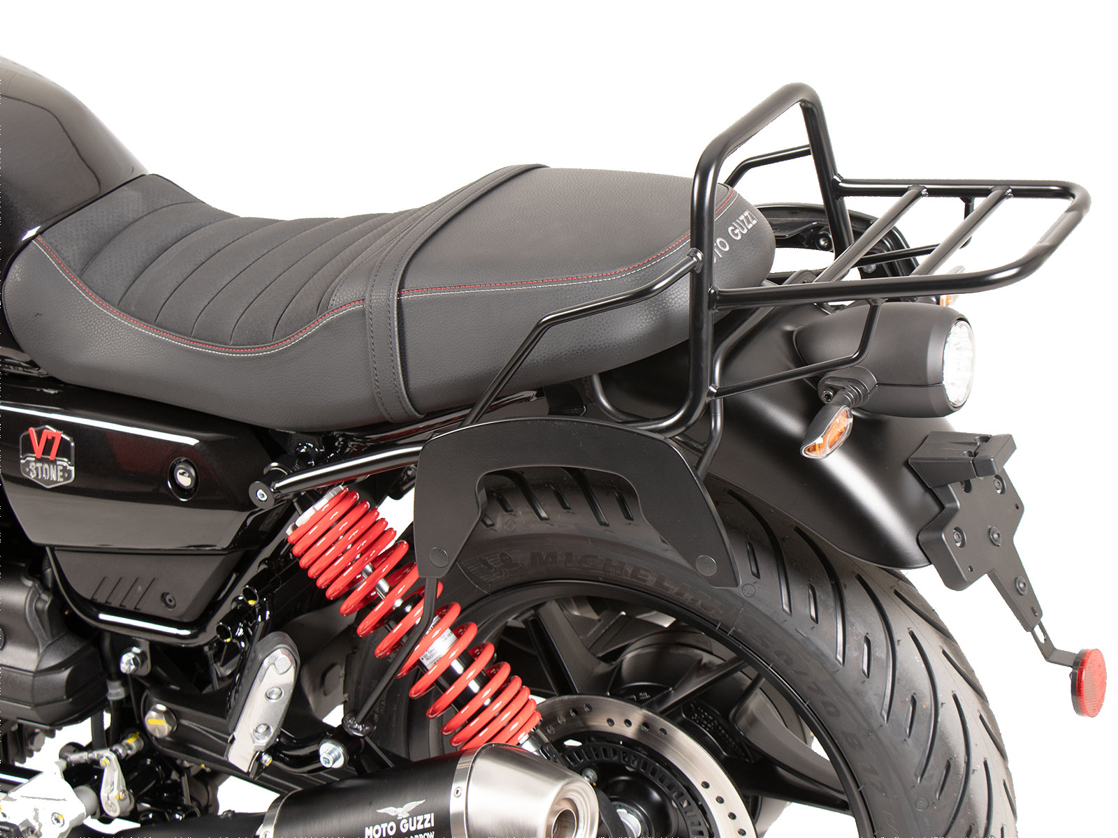 Topcase carrier tube-type black for Moto Guzzi V7 Stone Special edition (850ccm) (2022-)
