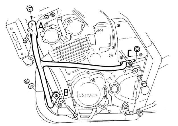 Engine protection bar black for Yamaha FZS 600 Fazer (1998-2004)