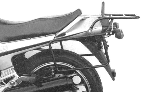 Complete carrier set (side- and topcase carrier) black for Yamaha XJ 600 (1986-1991)