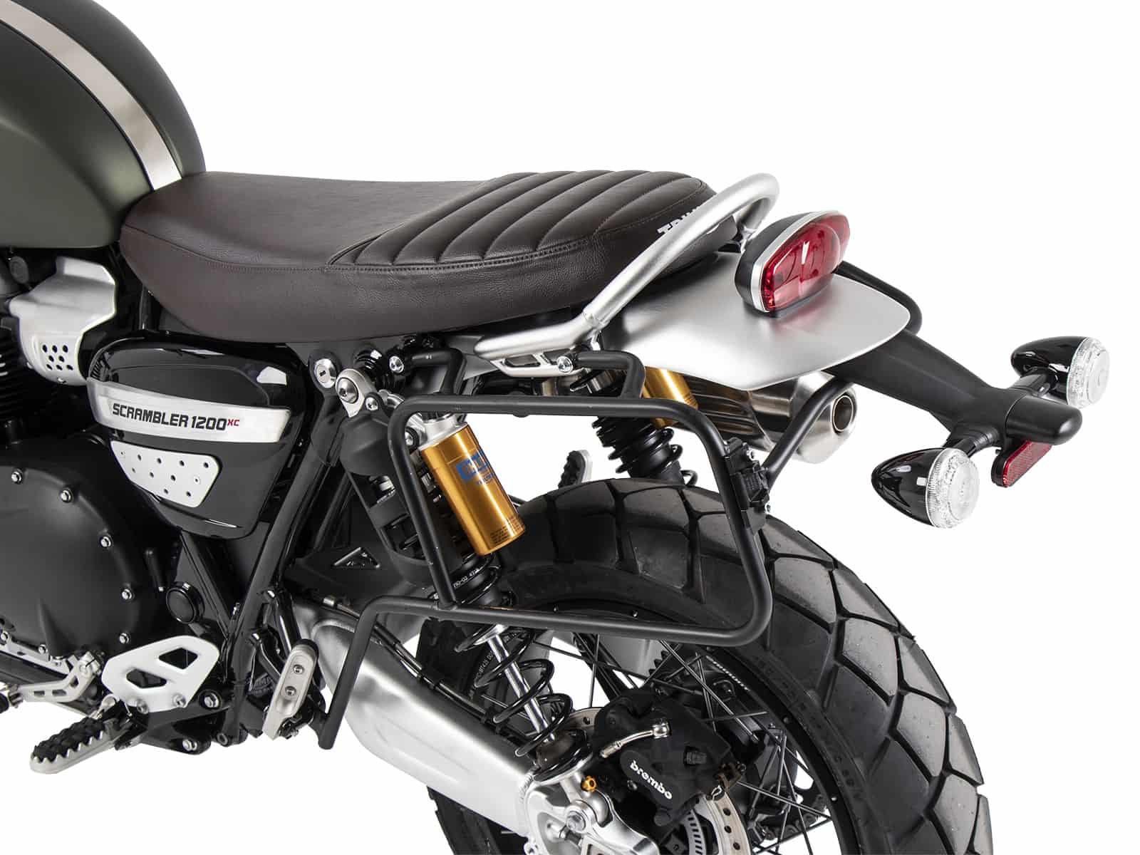 Sidecarrier one-sided left permanent mounted black for Triumph Scrambler 1200 XE (2019-)