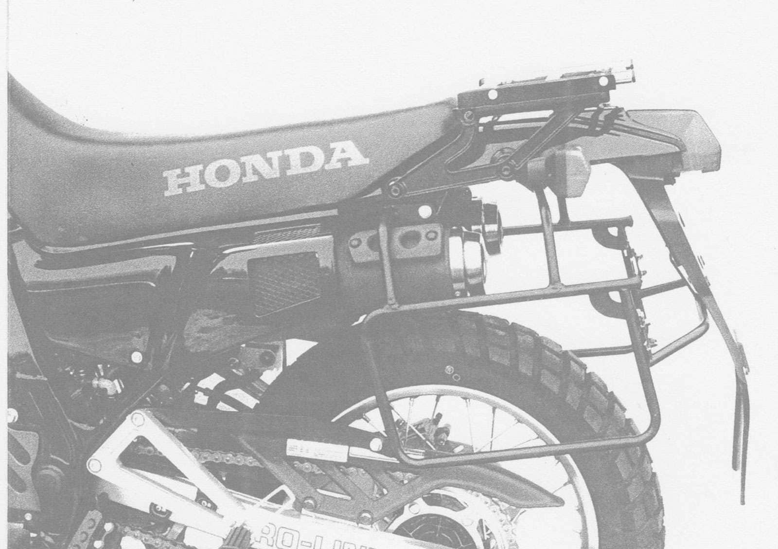 Sidecarrier permanent mounted black for Honda NX 650 Dominator (1988-1991)