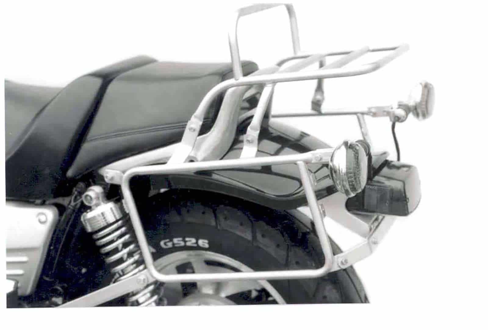 Complete carrier set (side- and topcase carrier) chrome for Yamaha V Max (1985-2002)