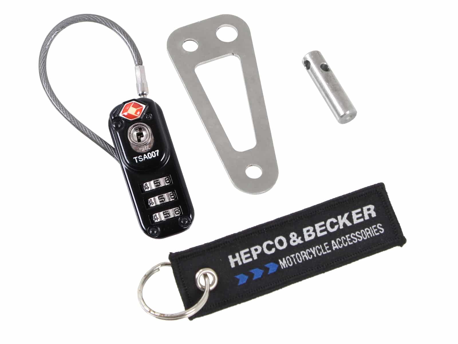 Anti-theft device for tank bags by Hepco&Becker