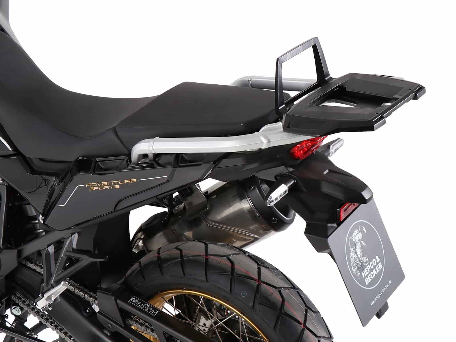 Alurack top case carrier black for combination with original rear rack for Honda CRF 1100L Africa Twin / Adventure Sports (2020-)