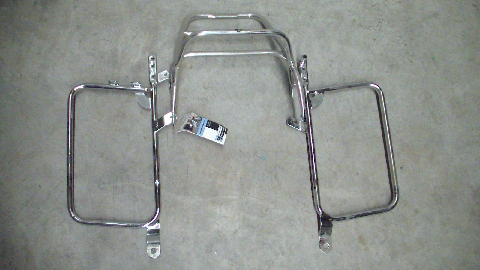 Complete carrier set (side- and topcase carrier) chrome for Kawasaki Z 1300 (1979-1989)