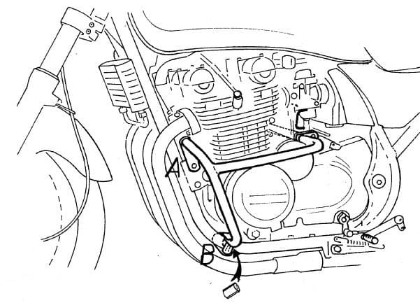Engine protection bar chrome for Kawasaki Zephyr 550 (1991-1999)
