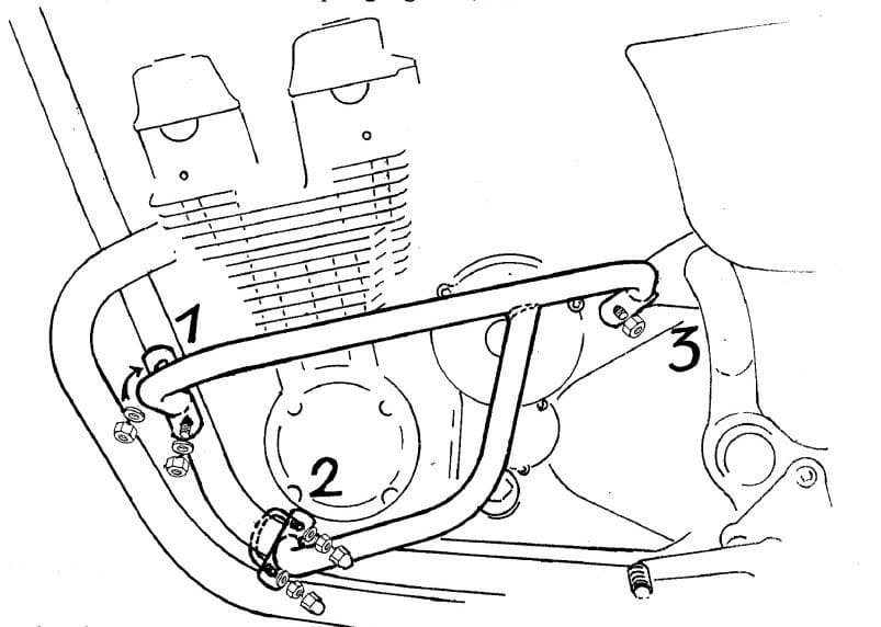 Engine protection bar chrome for Honda CB 750 F sevenfifty (1992-2003)