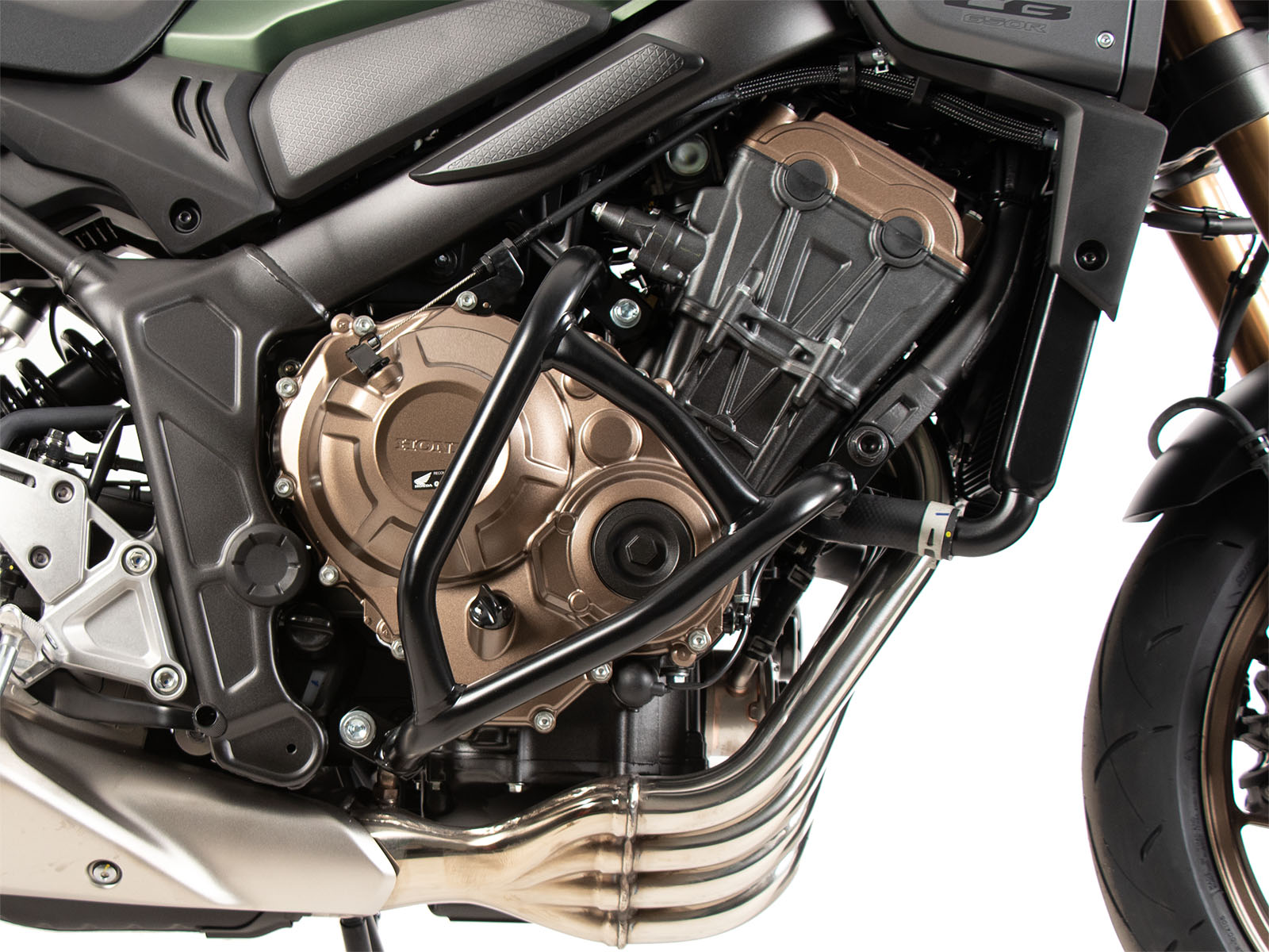 Engine protection bar "Solid" black for Honda CB 650 R (2024-)