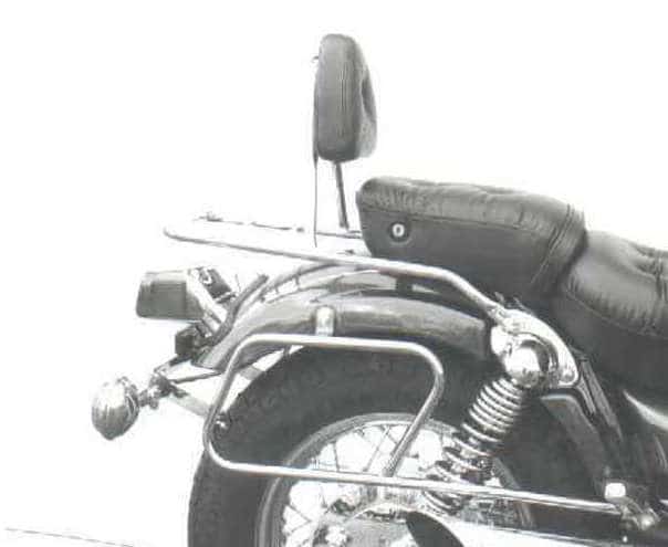 Leather bag holder tube-type - chrome for Yamaha XV 535/S Virago (1999-2003)