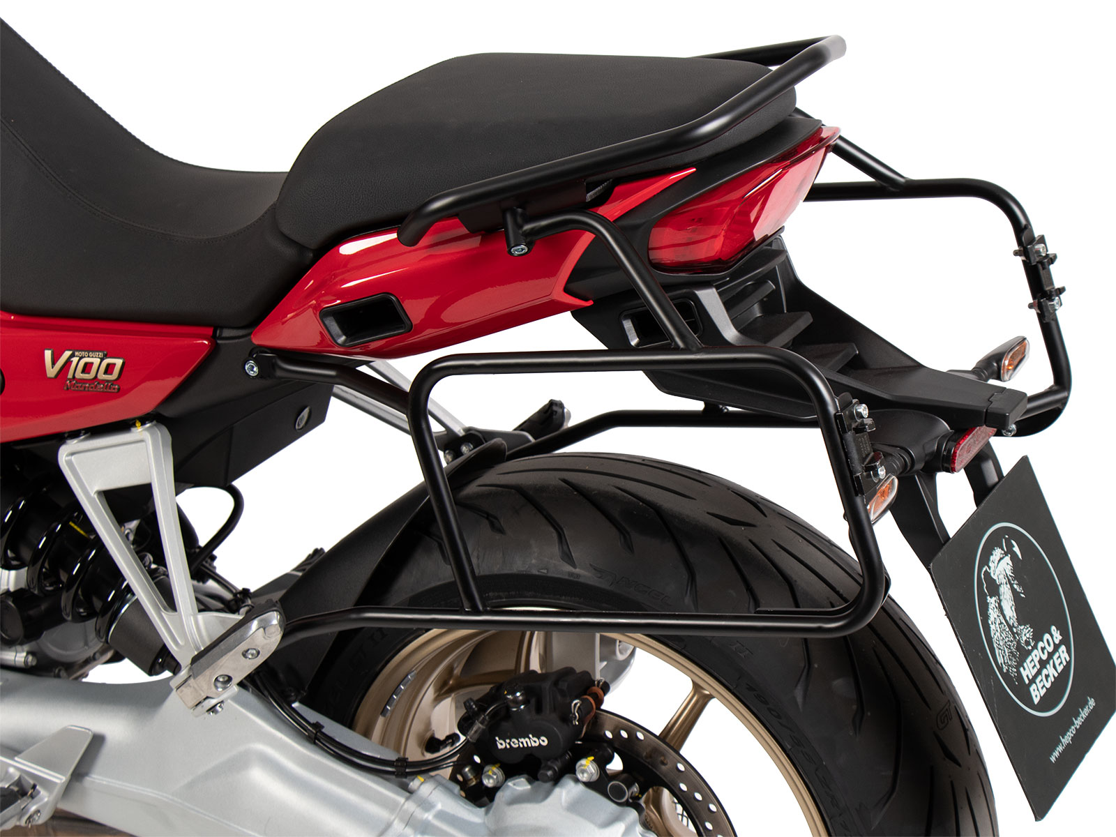 Sidecarrier permanent mounted black for Moto Guzzi V100 Mandello / S (2022-)