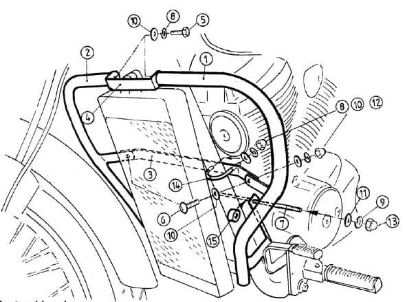Engine protection bar chrome for Honda VT 750 D2 Black Widow (2001-2003)