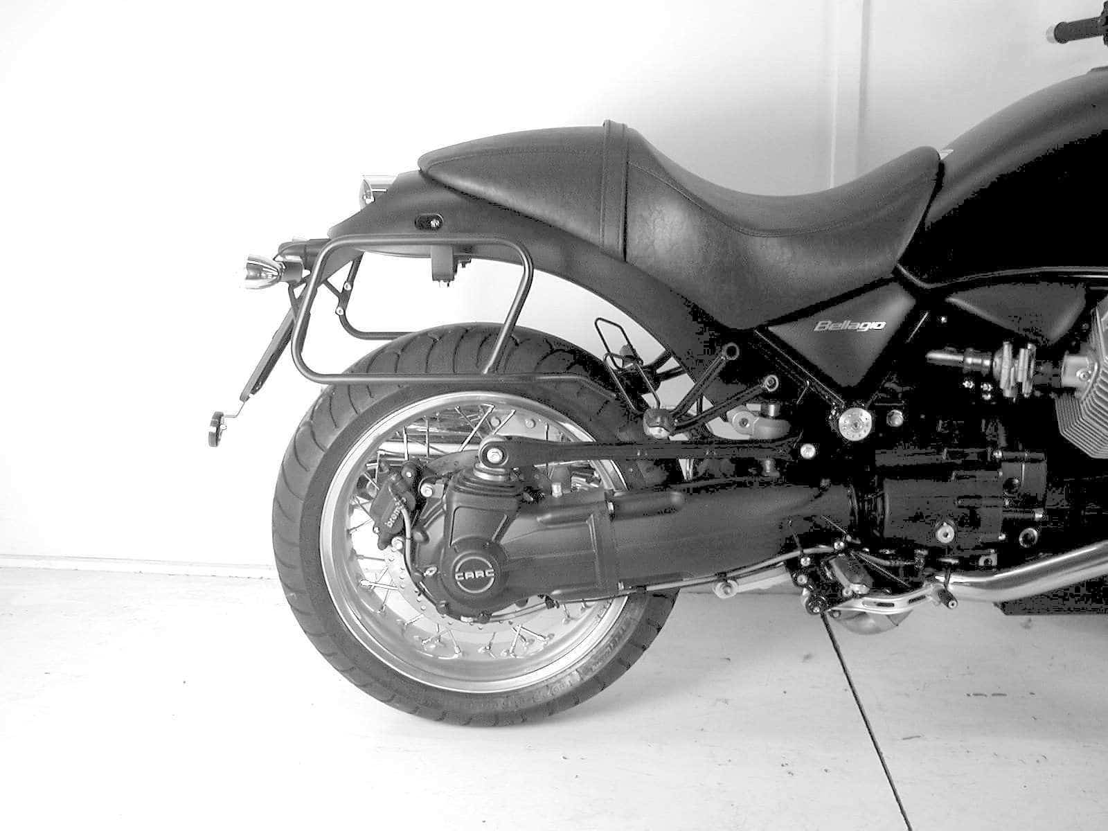 Leather bag holder tube-type - black for Moto Guzzi C 940 Bellagio (2007-)/Aquila Nera (2006-)