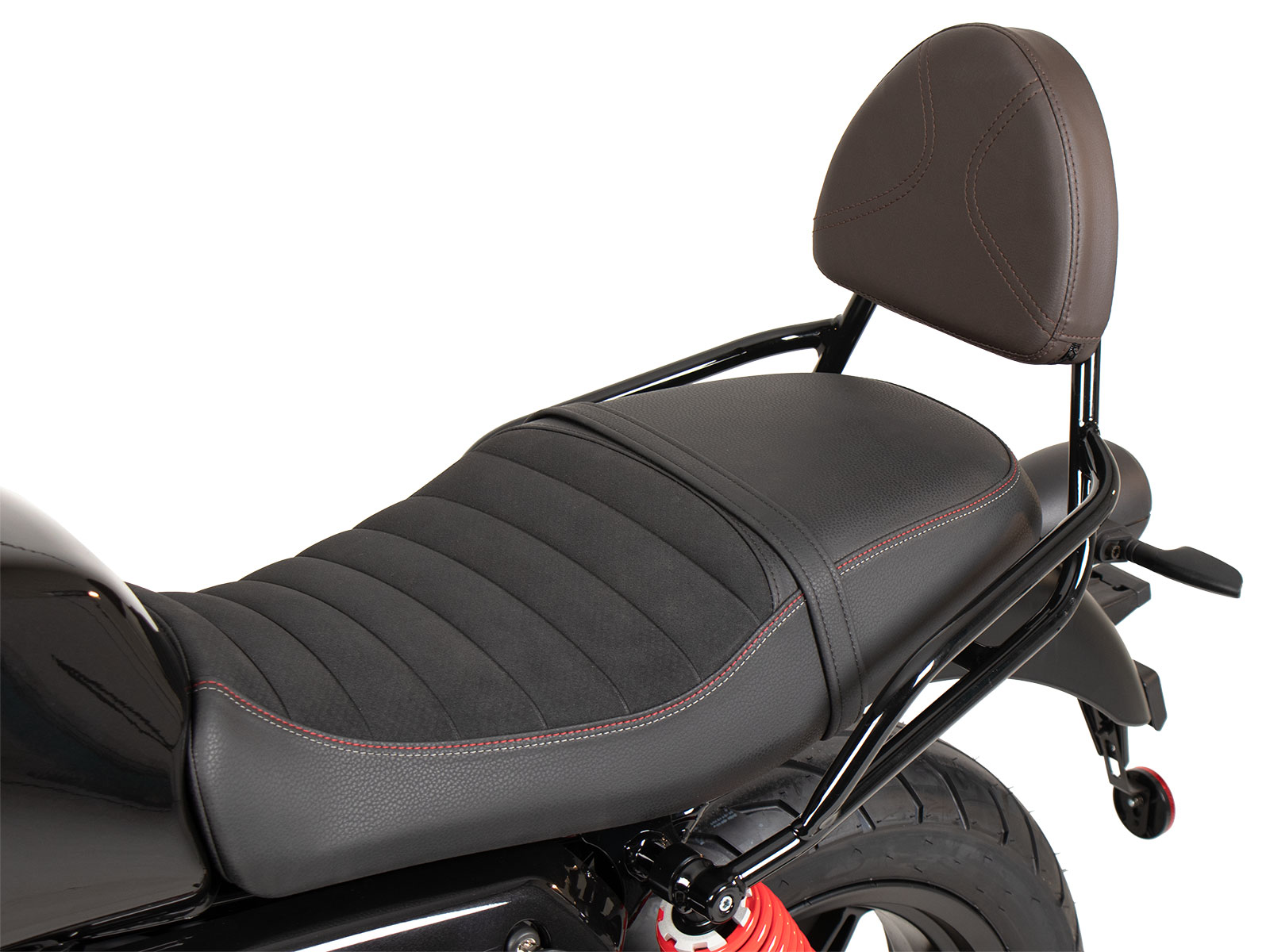 Sissybar without rearrack black/brown for Moto Guzzi V7 Stone Special edition (850ccm) (2022-)