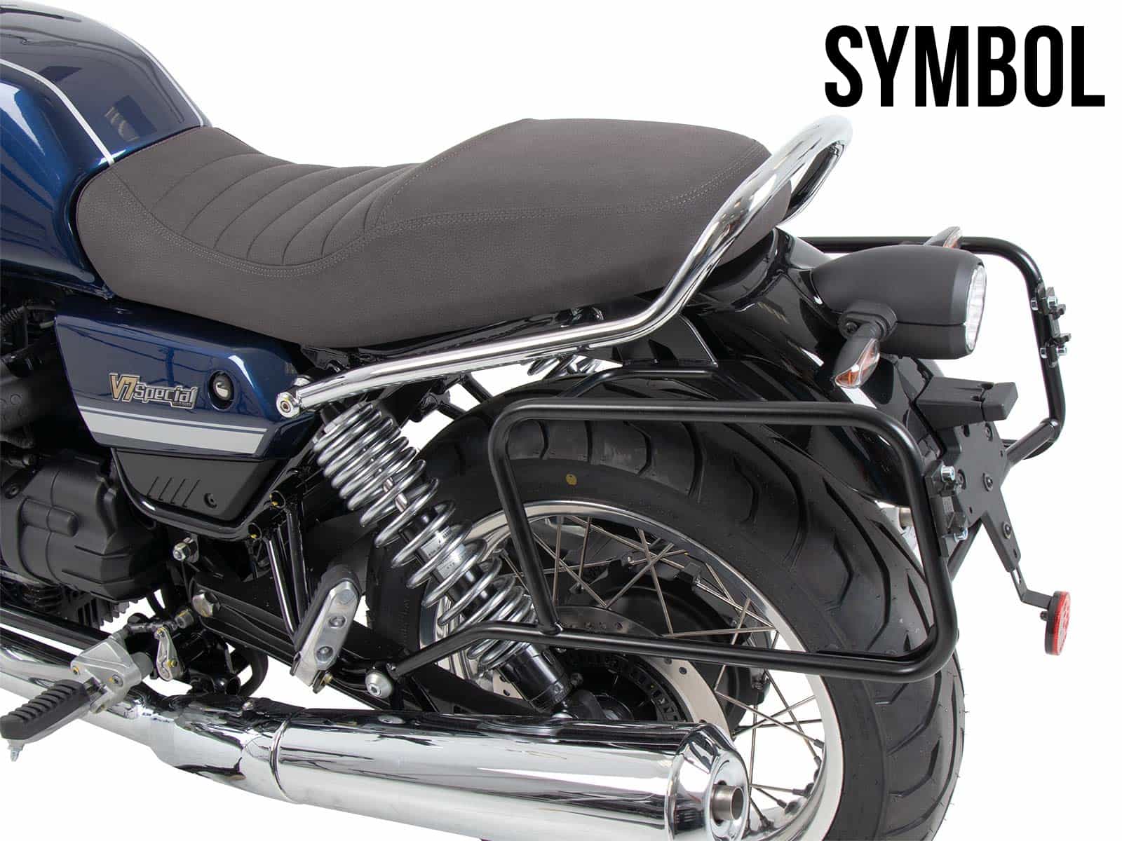Side carrier permanent mounted chrome for Moto Guzzi V7 Stone / Special (850 ccm) (2021-)