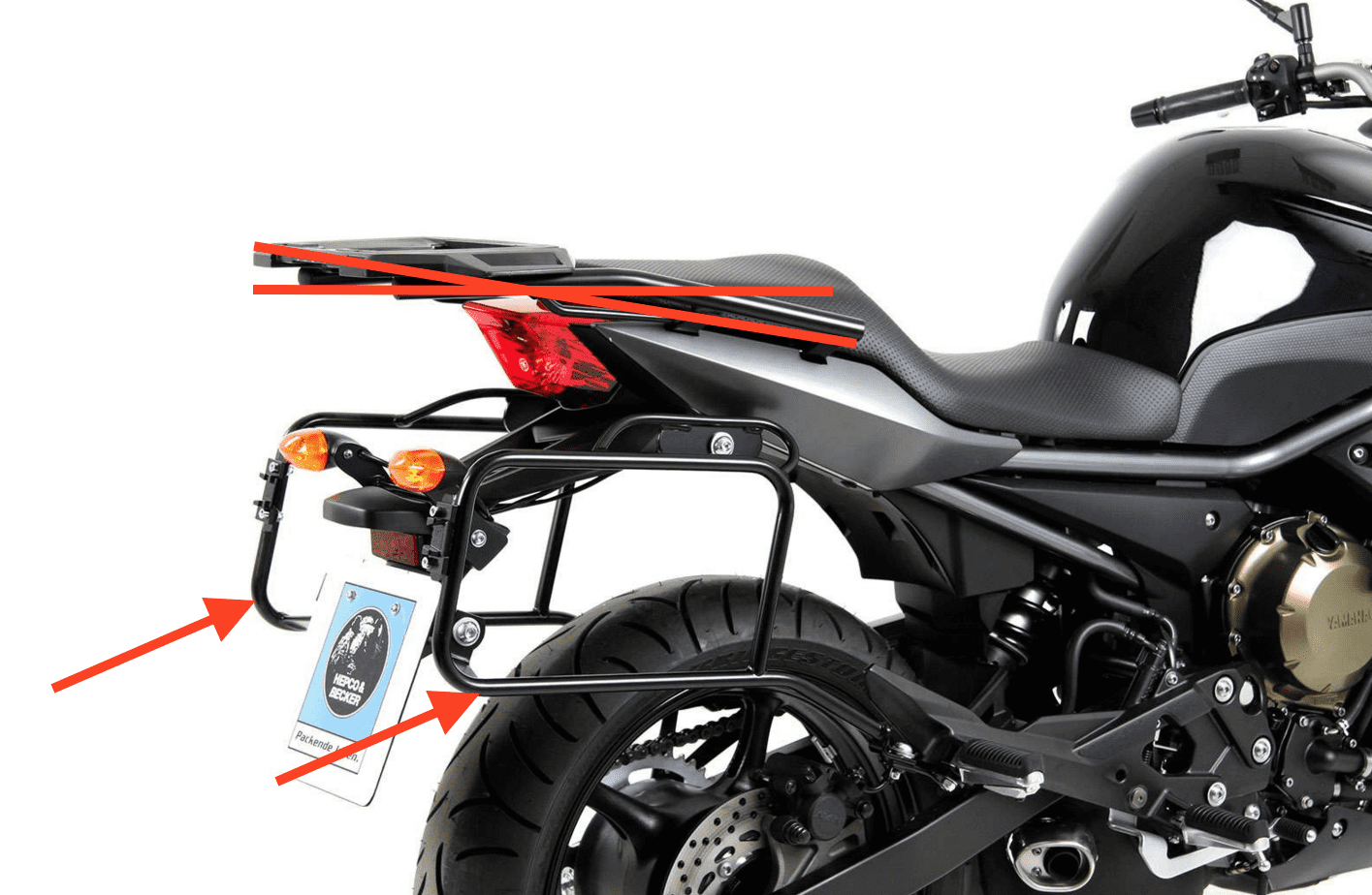 Sidecarrier Lock-it black for Yamaha XJ 6 Diversion (2009-2012)