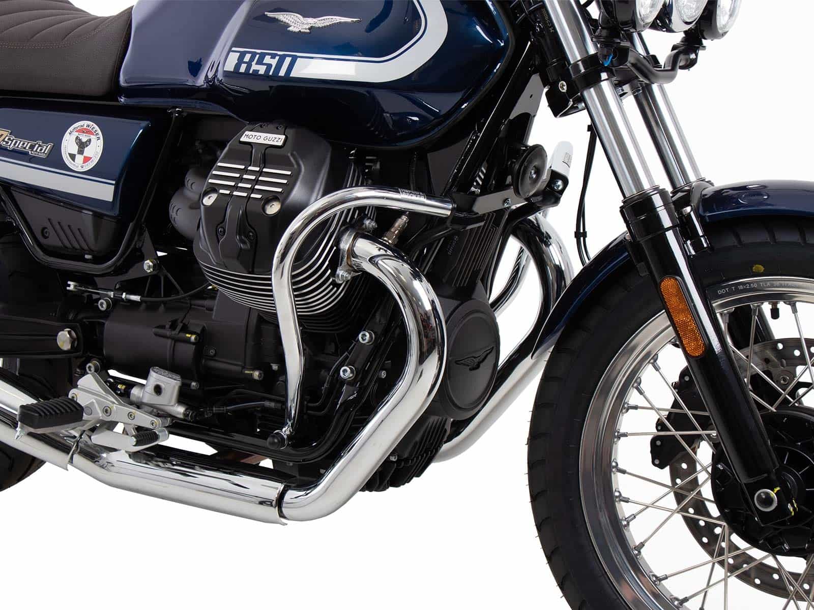 Engine protection bar chrome for Moto Guzzi V7 Special/Stone/Centenario (850 ccm) (2021-)