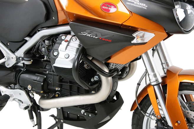 Engine protection bar black for Moto Guzzi Stelvio/NTX 1200 (2008-2016)