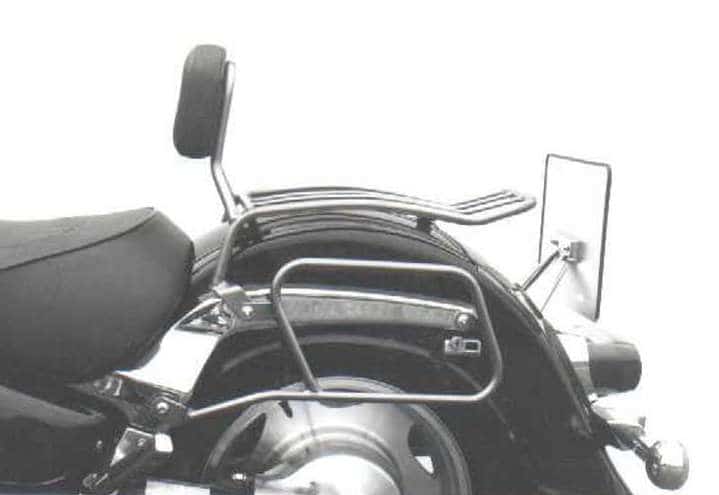 Leather bag holder tube-type - chrome for Suzuki VL 1500 Intruder (1998-2004)/C 1500 Intruder (2005