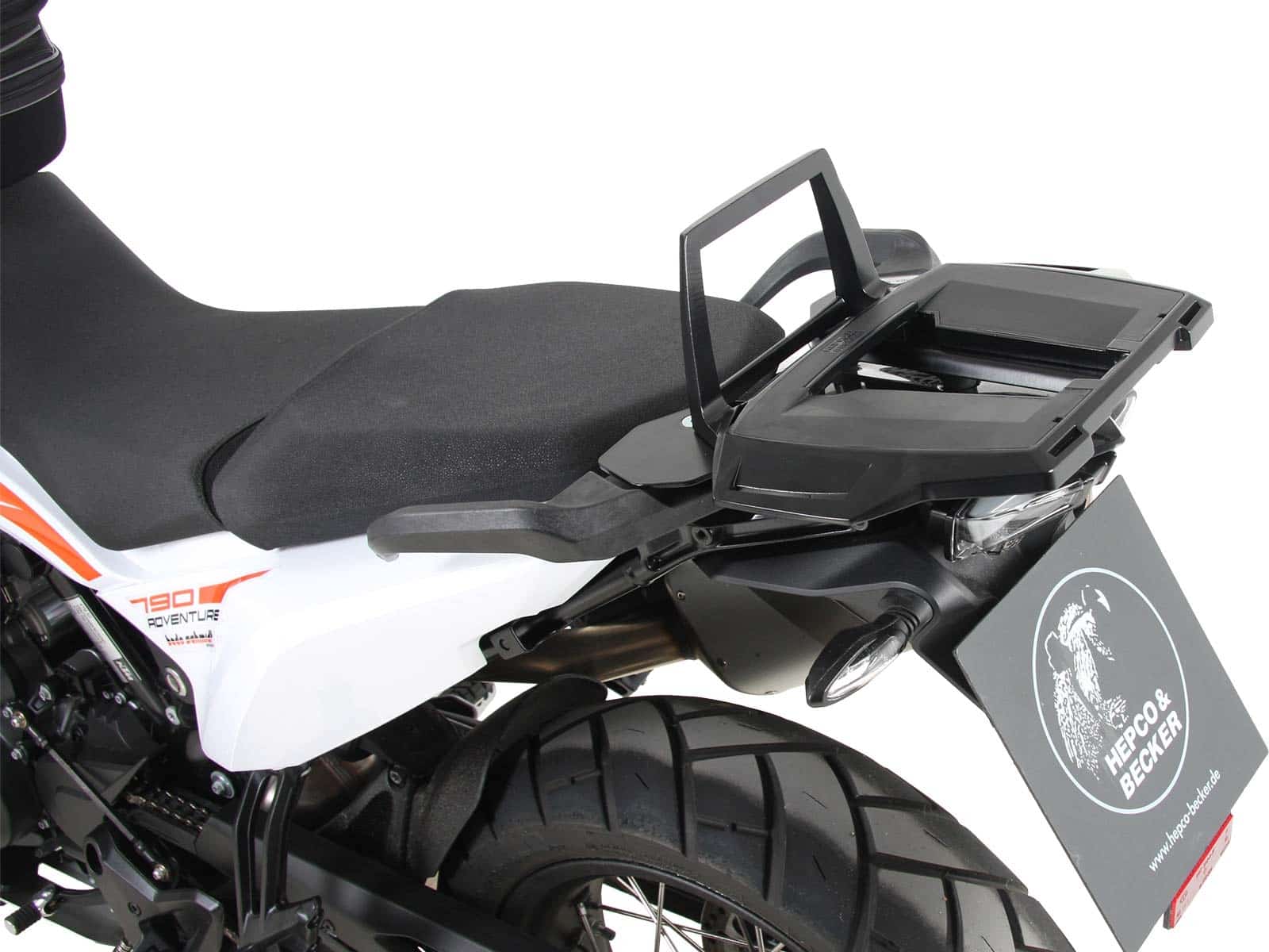 Alurack top case carrier black for combination with original rear rack for KTM 890 Adventure / R / Rally (2021-)