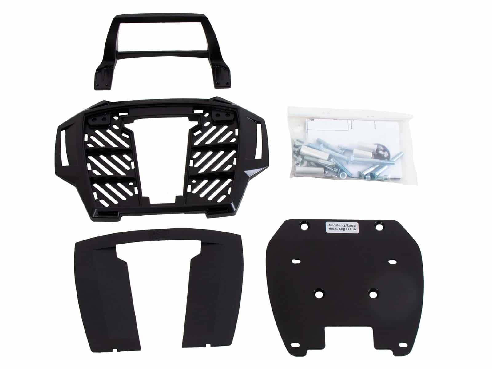 Alurack top case carrier black for BMW F 650 GS Twin (2008-2011)/F 700 GS (2012-2017)