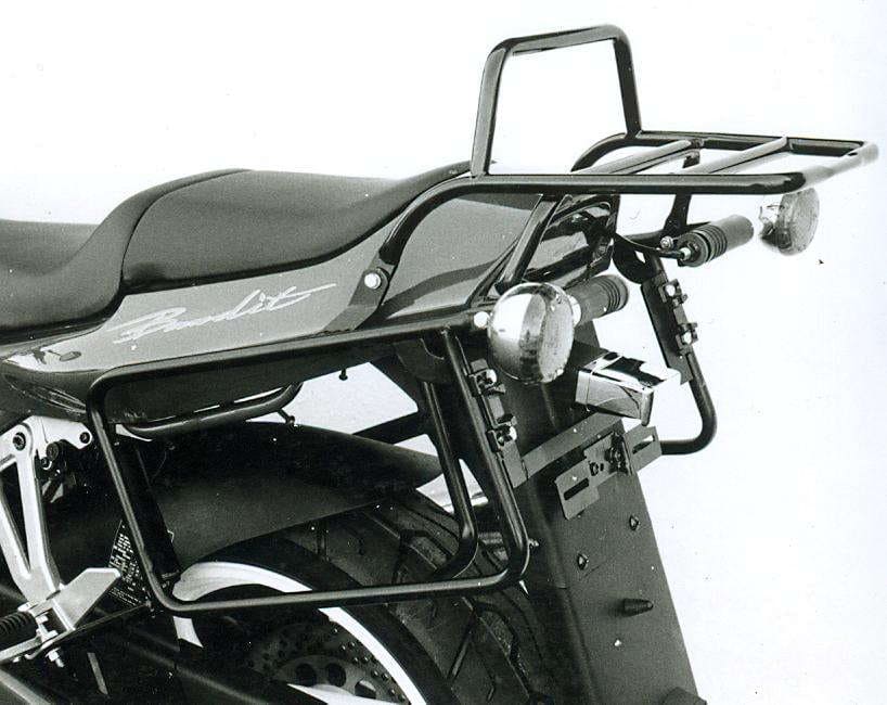 Complete carrier set (side- and topcase carrier) black for Suzuki GSF 400 Bandit (1991-1995)