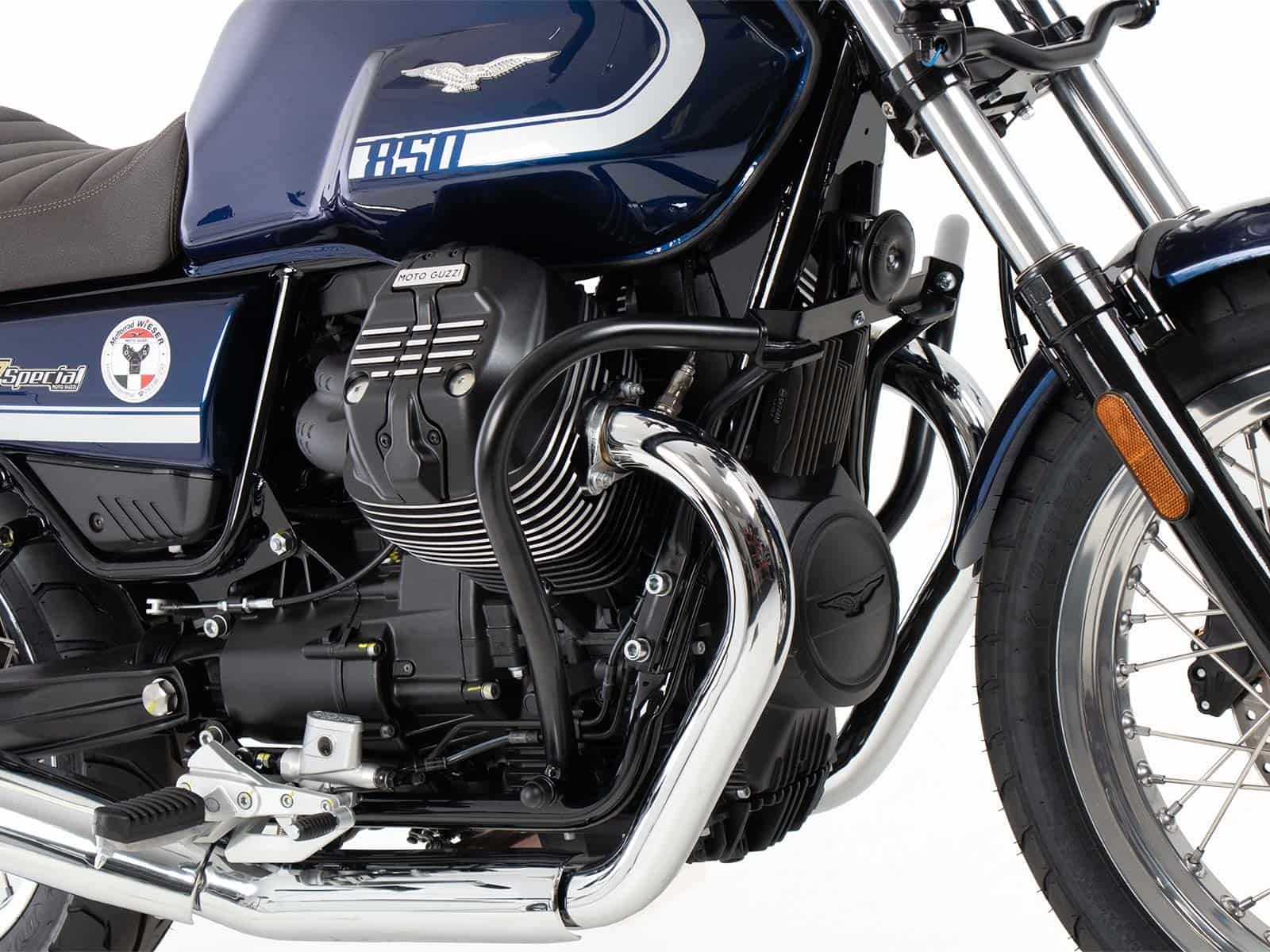 Engine protection bar black for Moto Guzzi V7 Special/Stone/Centenario (850 ccm) (2021-)