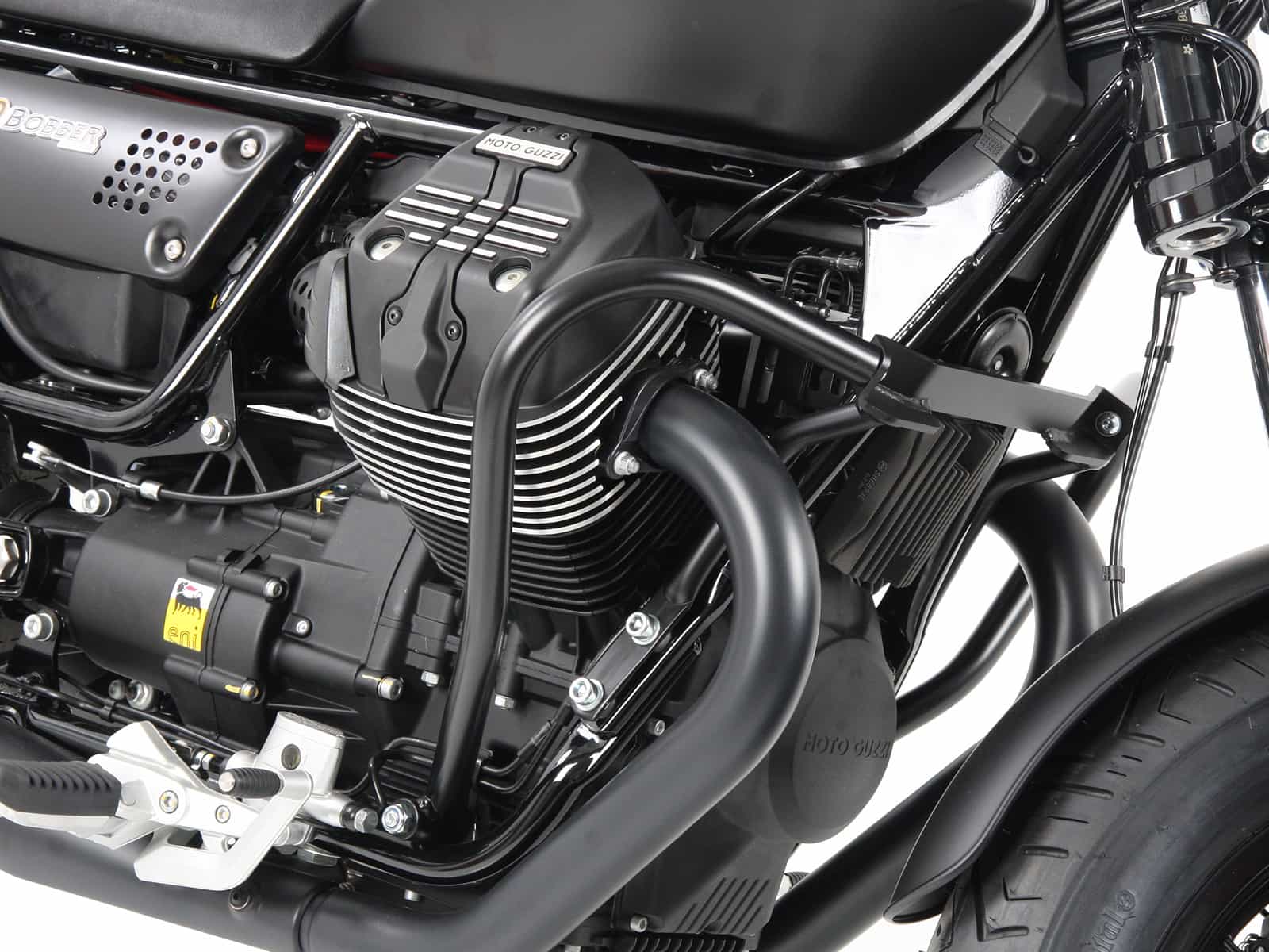 Engine protection bar black for Moto Guzzi V 9 Bobber/Sport (2016-)