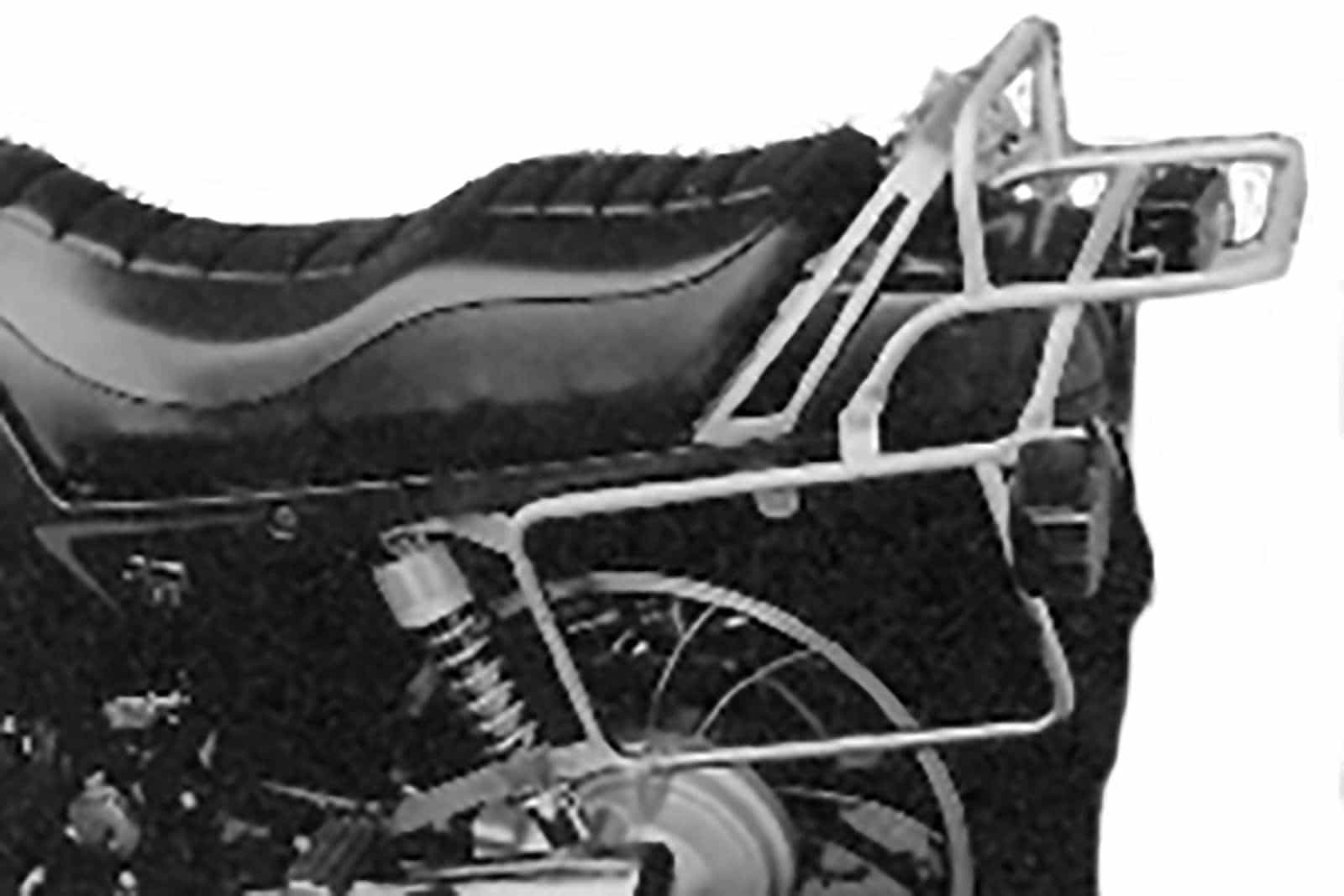 Complete carrier set (side- and topcase carrier) chrome for Yamaha XJ 750 Seca (1982-1984)