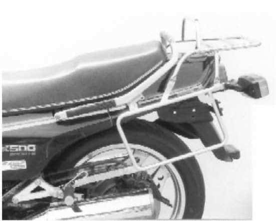 Complete carrier set (side- and topcase carrier) black for Honda CX 500 Euro/Turbo (1982-1985)/650 Euro (1983-1986)