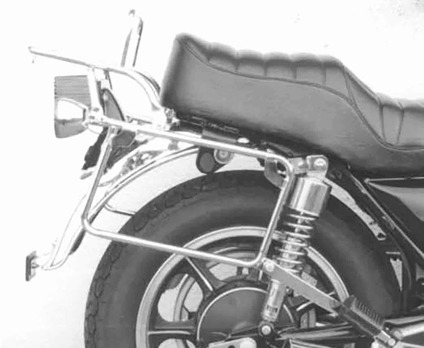 Complete carrier set (side- and topcase carrier) chrome for Kawasaki Z 750 LTD Twin (1976-1979)