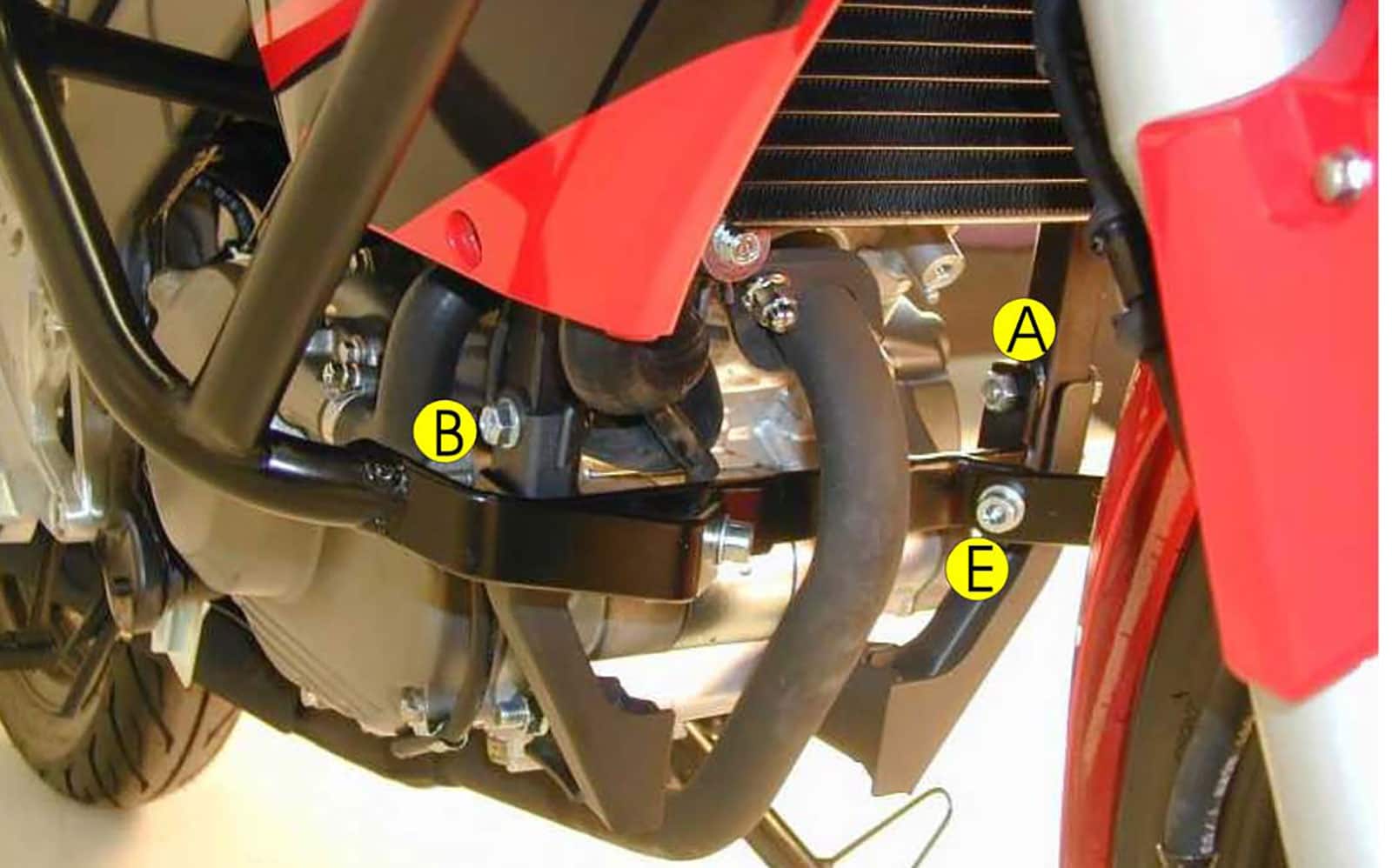 Engine protection bar black for Honda CBR 125 R (2007-2010)
