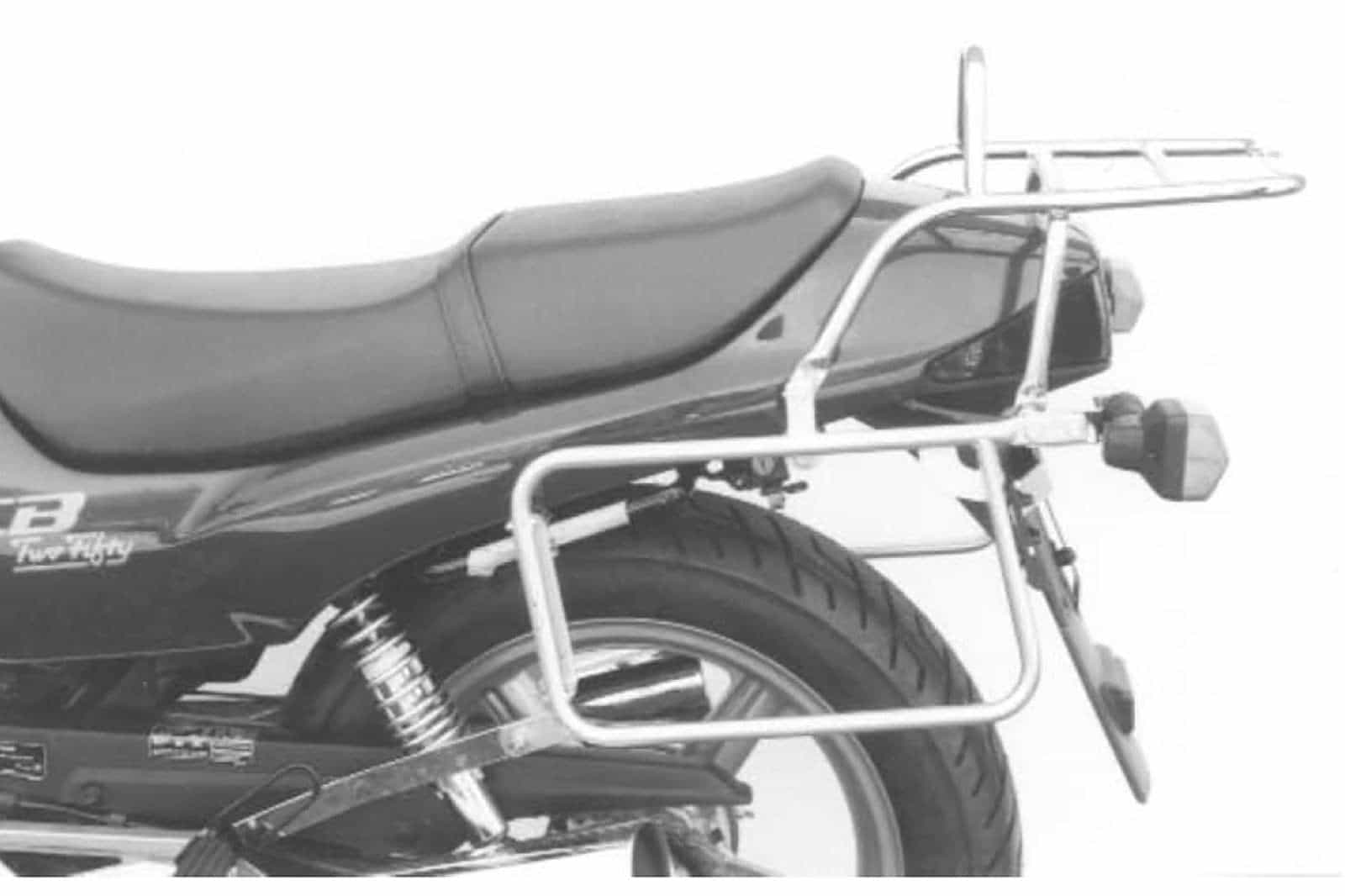 Complete carrier set (side- and topcase carrier) black for Honda CB Two-Fifty (1996-1999)