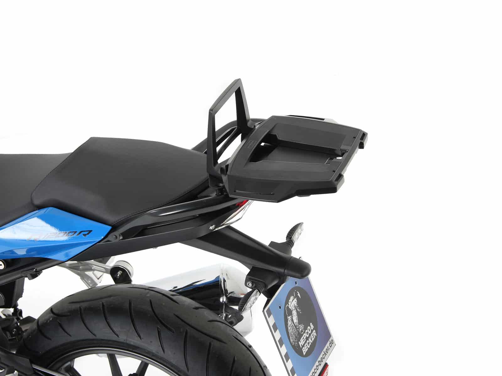 Alurack top case carrier black for combination with BMW rear-rack for BMW R 1200 R (2015-2018)