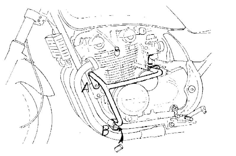 Engine protection bar chrome for Kawasaki Zephyr 750 (1991-1999)
