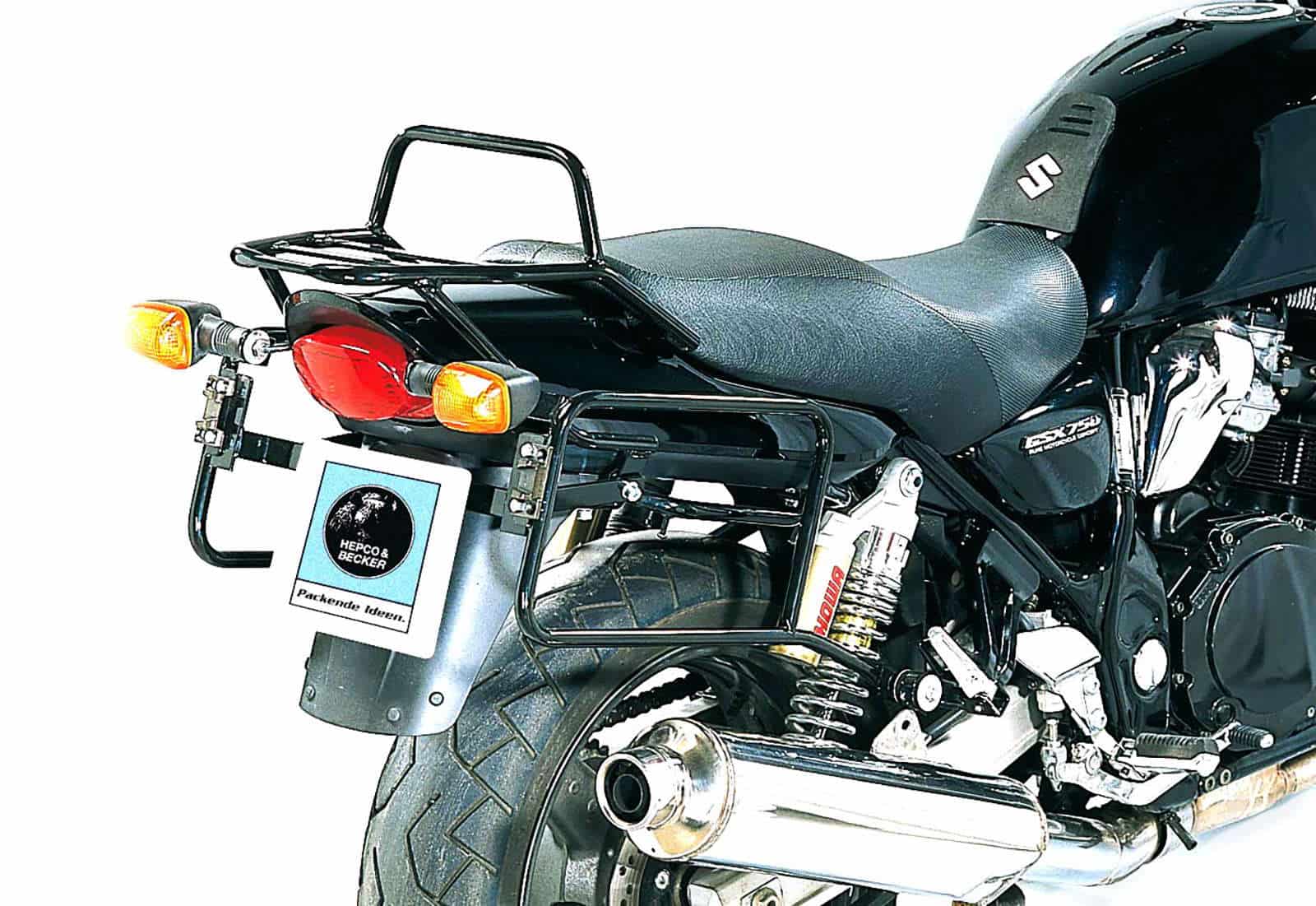 Sidecarrier permanent mounted black for Suzuki GSX 750 (1998-2003)