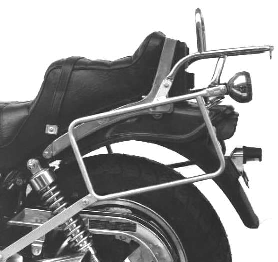 Complete carrier set (side- and topcase carrier) chrome for Kawasaki Z 450 LTD (1985-1989)